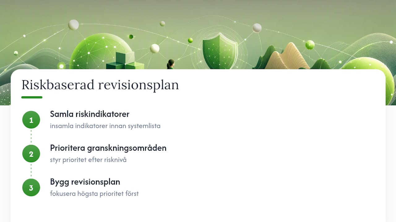 Diagram över revisionsprioritering baserad på riskindikatorer