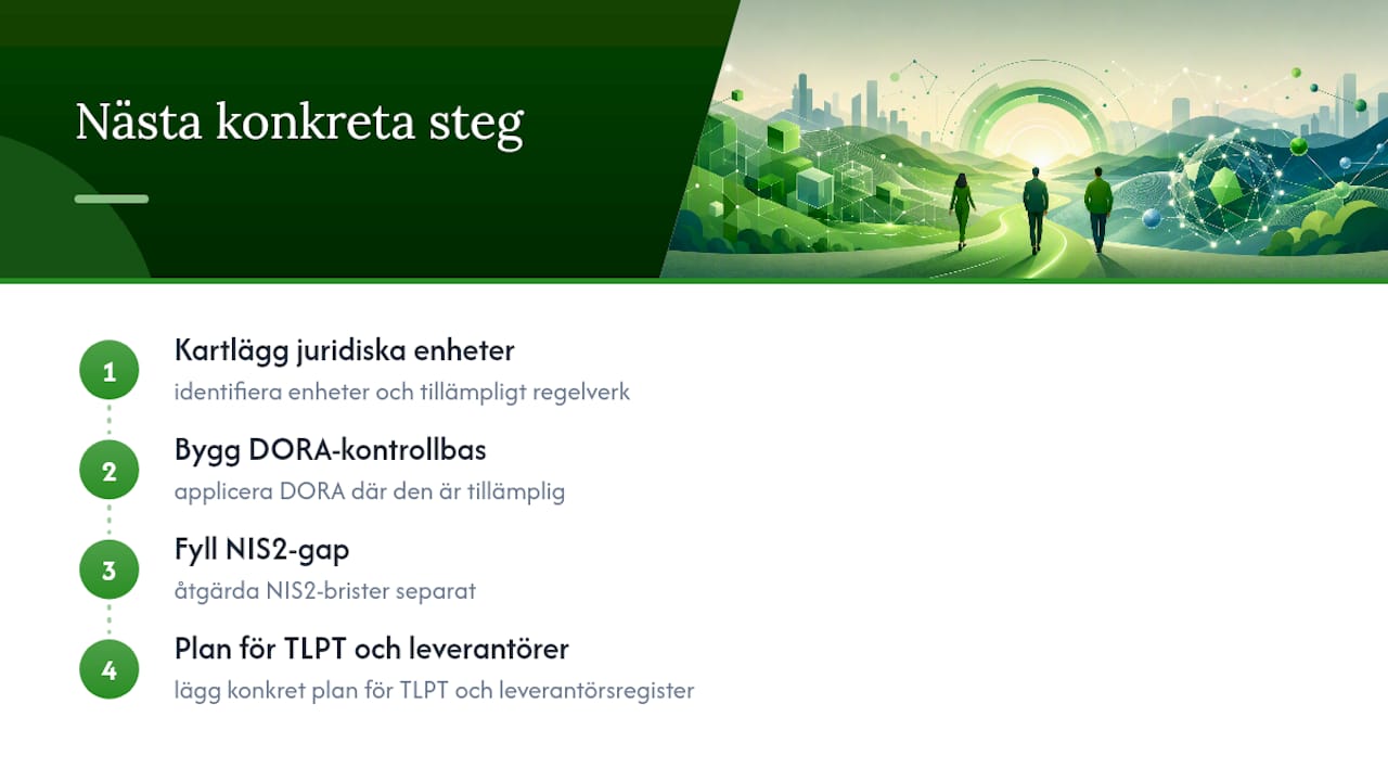 Fyra steg för DORA och NIS2