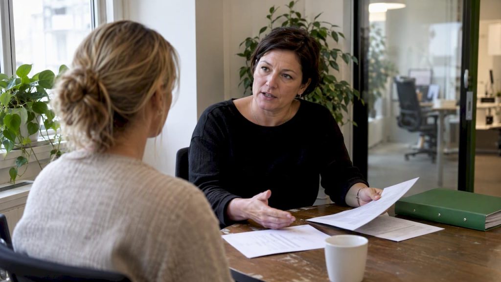 HR-specialist informerar medarbetare om GDPR