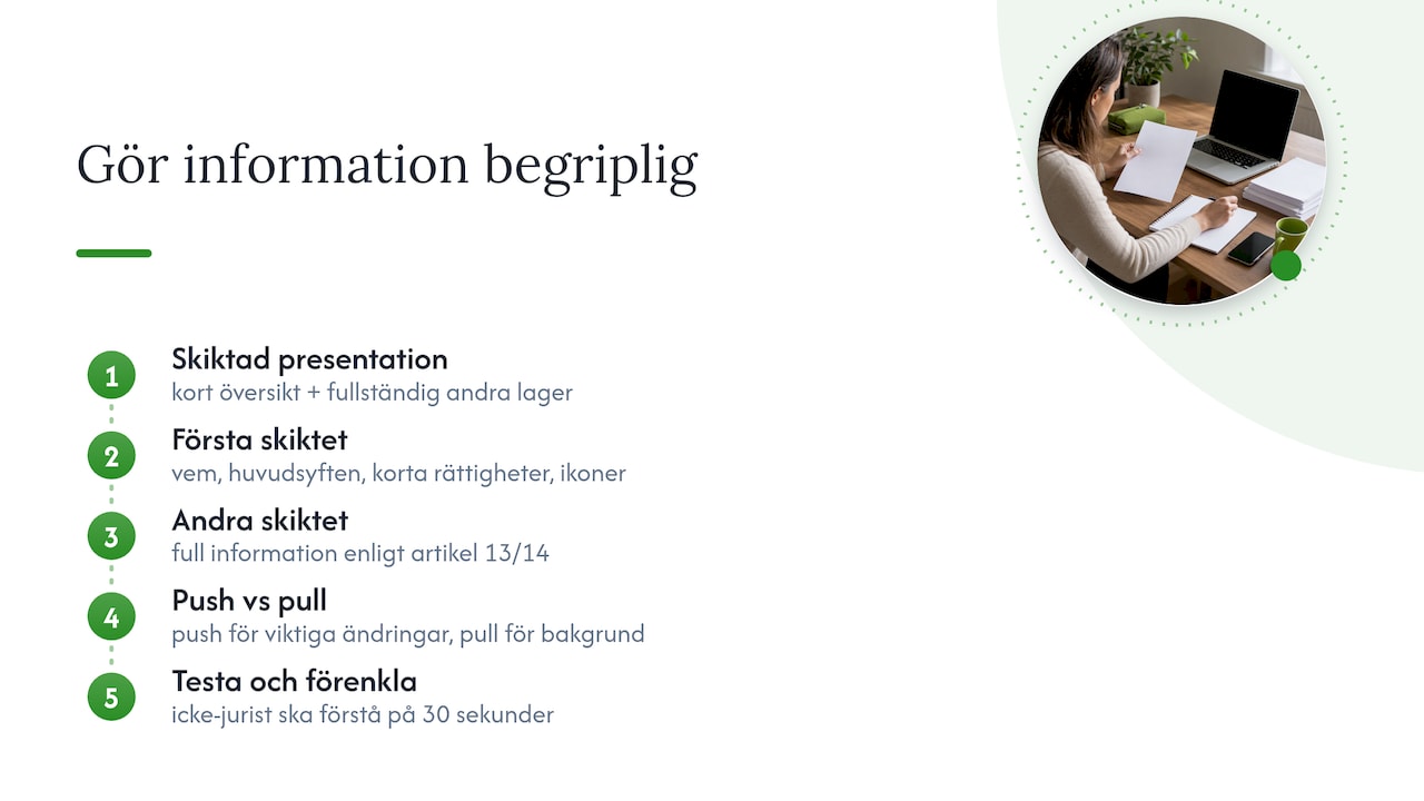 Så presenteras informationen för att vara begriplig — overview diagram