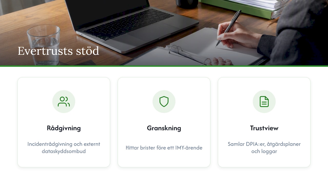 Evertrust: stöd för att minska risken för sanktionsavgift — overview diagram