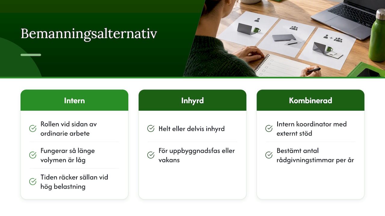 Bygga internt, hyra in eller kombinera — overview diagram
