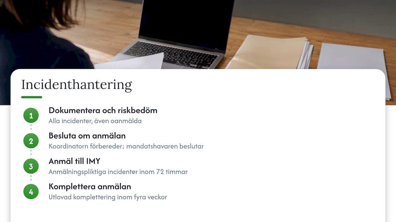 Incidenthanteringens dokumentation och tidsfrister