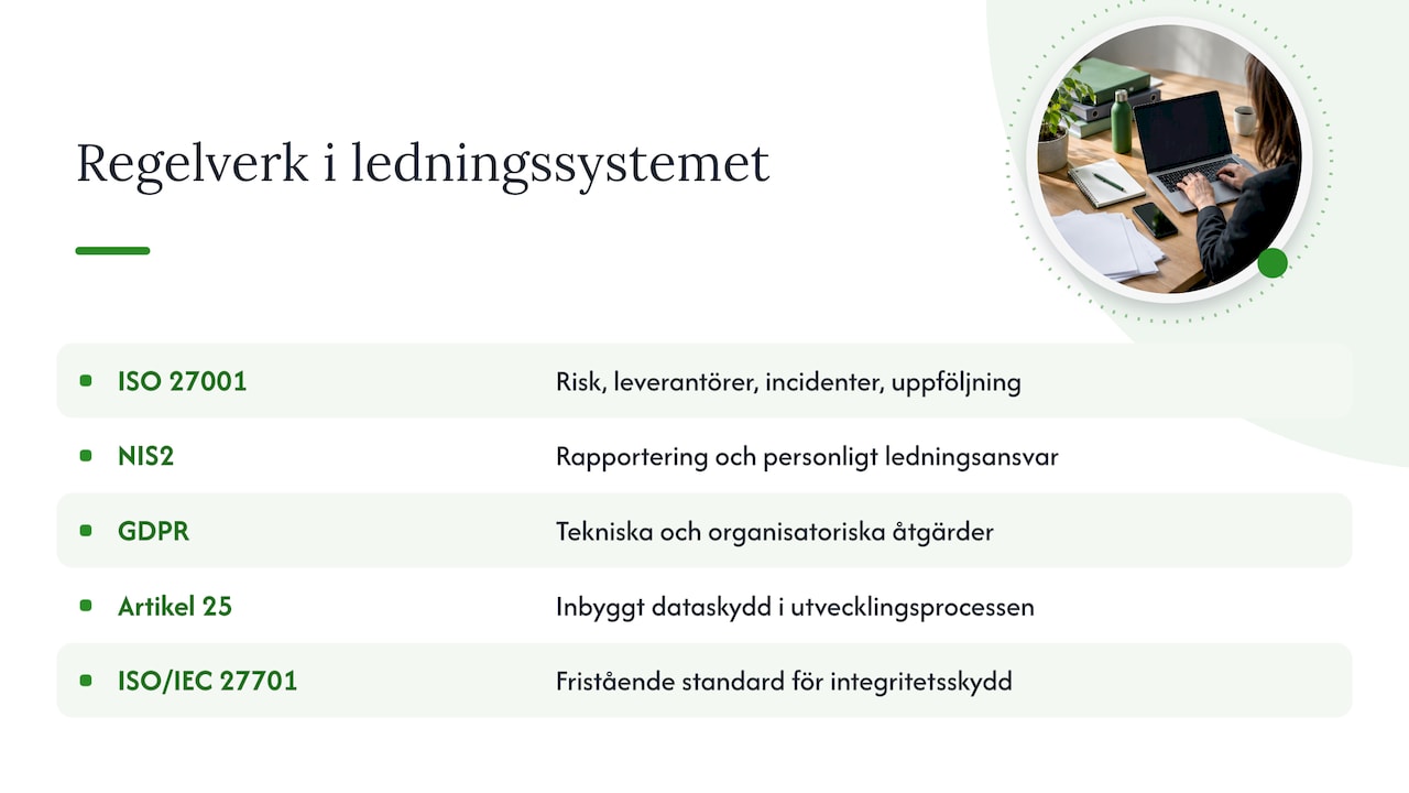 Shared ISO 27001, NIS2 and GDPR requirements